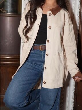 Maplewood Oversized Barn Corduroy Collar Jacket